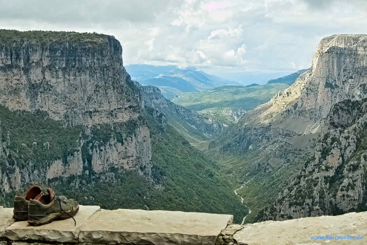 VikosSchlucht Die tiefste Schlucht der Welt Rastpunkte