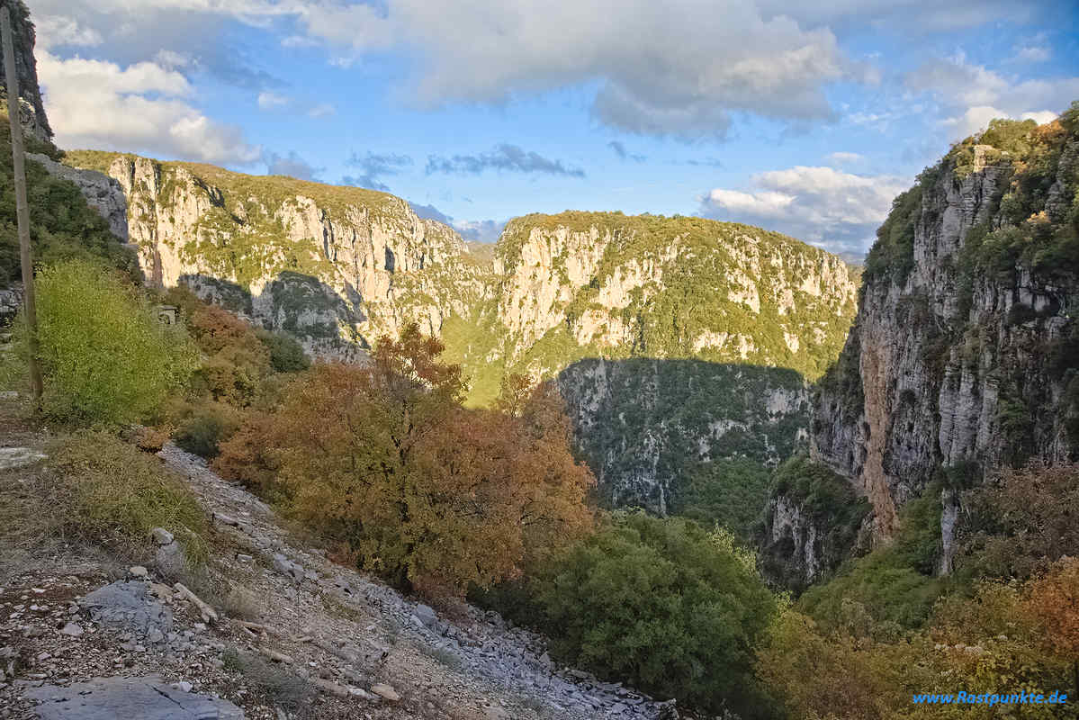 VikosSchlucht Die tiefste Schlucht der Welt Rastpunkte